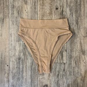 SKIMS High Waisted Mesh Cheeky Brief XS Clay
